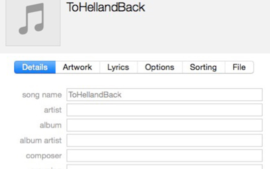 Dee Snider You Look Like a Amateur, Update Your Meta Data