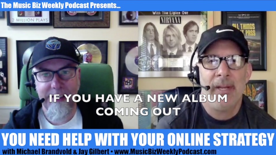 If you have a new album coming out and your images online are still branded to your last album…